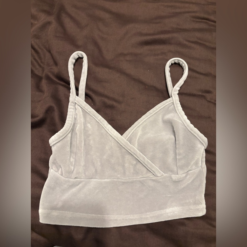 Suzette velour crop top